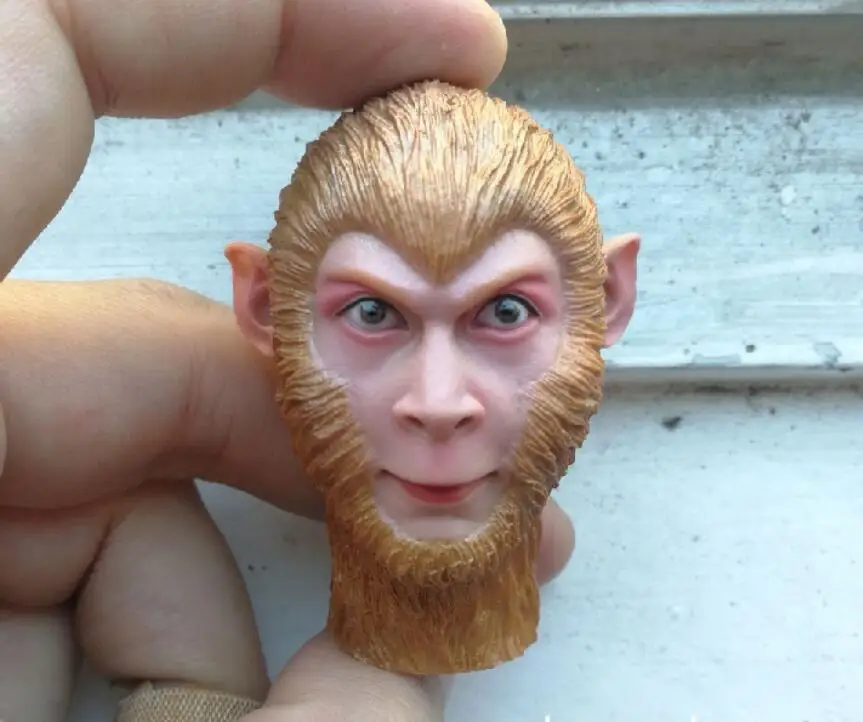 1:6 ScaleMale Body Journey To The West Monkey King Sun Wu Kong Head Shape резная фигурка на 12 дюймов|Игровые