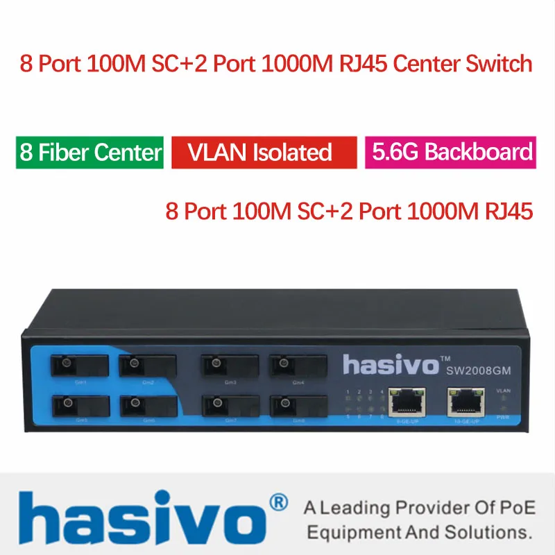 Ethernet коммутатор с 8 портами 100M 2 порта 1000M RJ45 гигабитный коммутатор|Сетевые