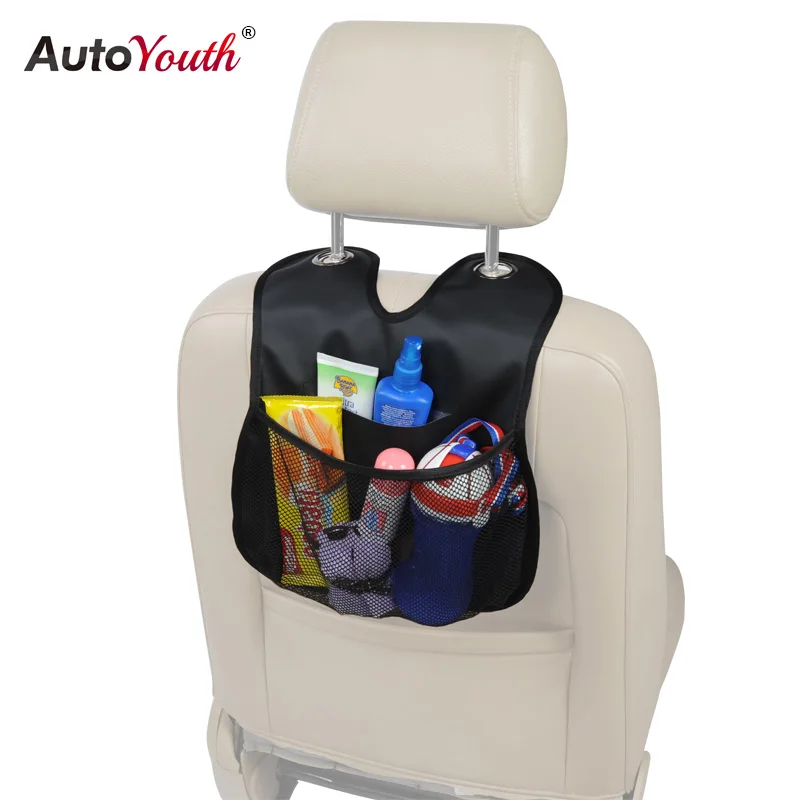 

AUTOYOUTH Car Back Seat Organizer New Arrival PU Leather Multi-Pocket Seat Back Ipad Hanging Bag Storage Bags Car-styling Black