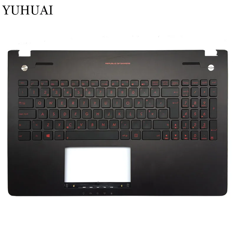 Новая португальский Клавиатура для ноутбука Asus G56JR G56JK Упор рук верхняя крышка с