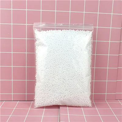 White 1 упаковка, маленькие бусины для слаймов, шарики из пенопласта, грязевые аксессуары, крошечные слизи, глина, наполнитель из пенопласта для самостоятельного изготовления - Цвет: White