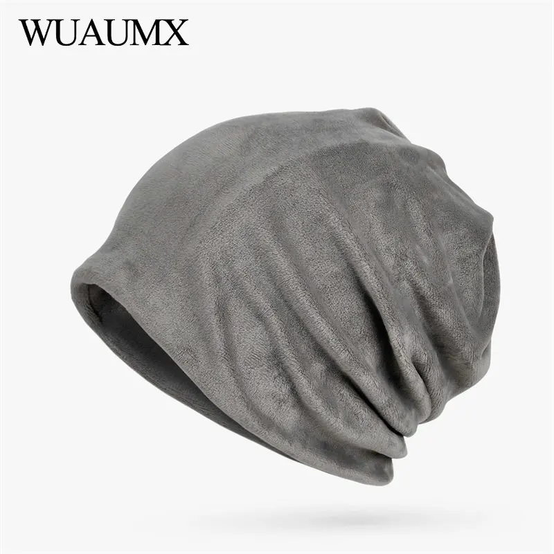 Wuaumx новая зимняя быстрая многофункциональная Шапка-тюрбан однотонные мягкие