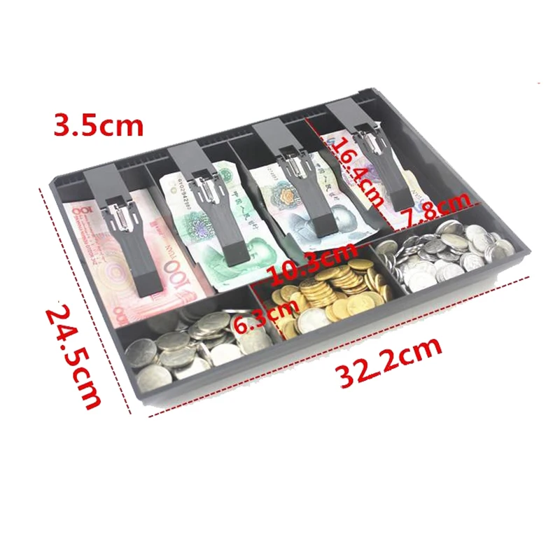 Кассовый аппарат с 4 отделениями кассовый для замены монет супермаркета|Копилки