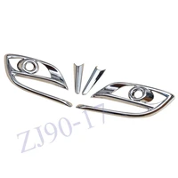 abs chrome front head fog light lamp cover trim fog light molding fit for mazda3 bm axela 2017 2018 car styling accessories