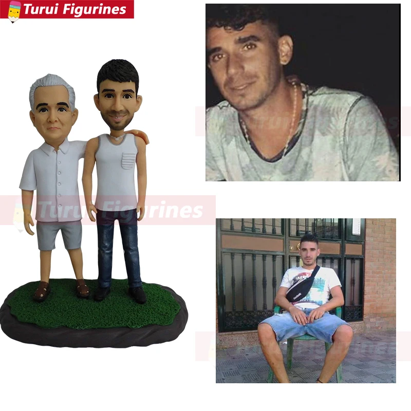 Фигурки на заказ юбилейный сувенир из полимерной глины свадьбу миниатюрные