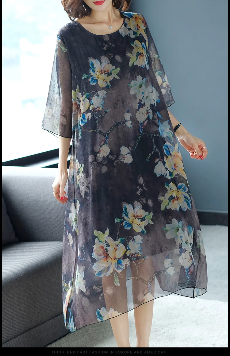 Винтажное Цветочное платье 5XL размера плюс Boho миди, летнее шифоновое пляжное макси-платье с принтом, элегантные женские вечерние платья