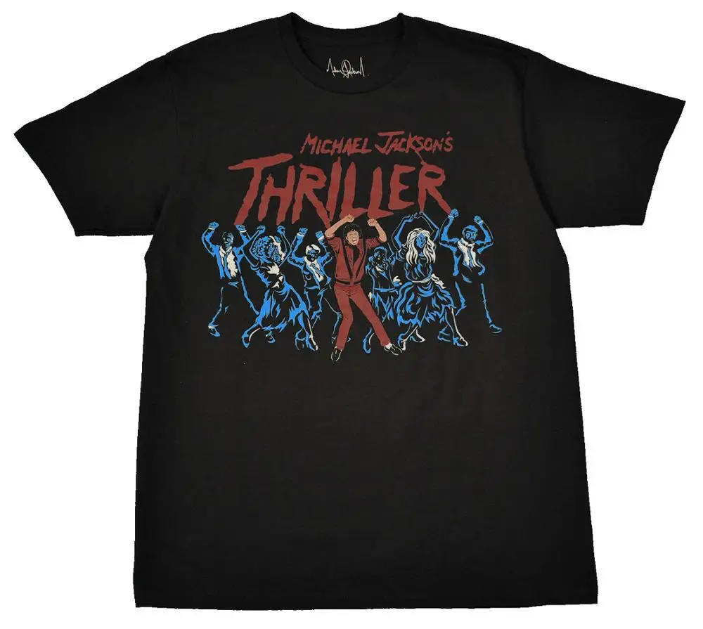 Майкл Джексон Thriller танцевальная футболка Черная ретро поп-музыка Mj Legend Мужская s