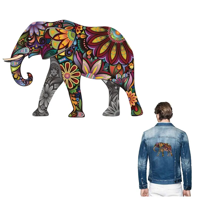 ONESAID Красочные Слон железные Переводные патч для одежды летняя футболка