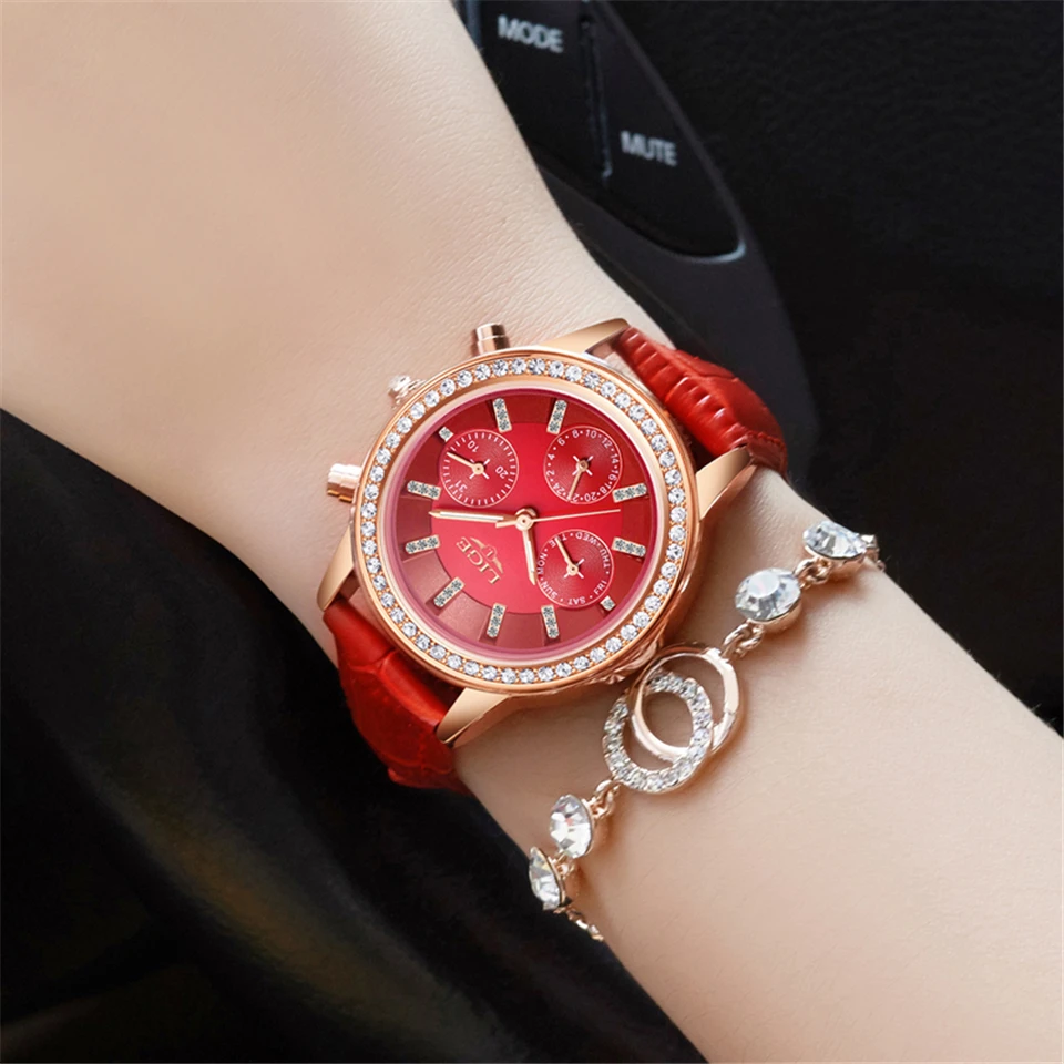 Reloj Mujer LIGE женские часы люксовый бренд кварцевые часы для девочек повседневные кожаные ЖЕНСКИЕ НАРЯДНЫЕ часы женские водонепроницаемые спортивные часы