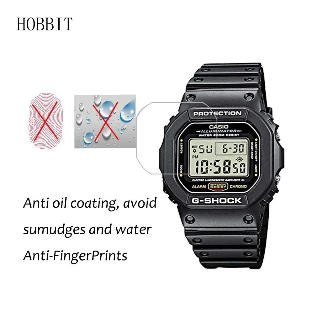 3 упаковки для Casio DW5600 DW6900 нано Взрывозащищенный экран протектор Спорт 5600E часы ЖК-пленка