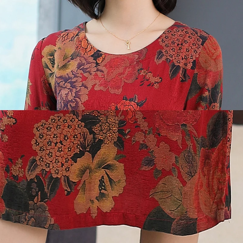 2019 летнее китайское Стиль шелковое платье Плюс Размеры большой Для женщин