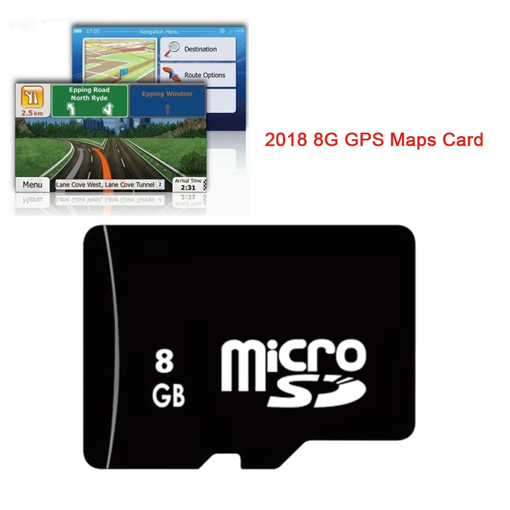 Универсальная карта мира 8G с GPS Micro SD 2018 новейшая для WinCE автомобильная стерео