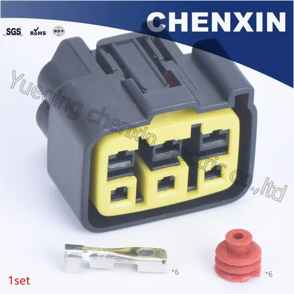 

6 hole car waterproof auto connector 2.8 female PCB electric socket FSW--C-6F-B automotive connector