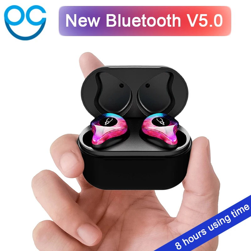TWS беспроводные Bluetooth V5.0 наушники гарнитура бинауральные стерео свободные руки