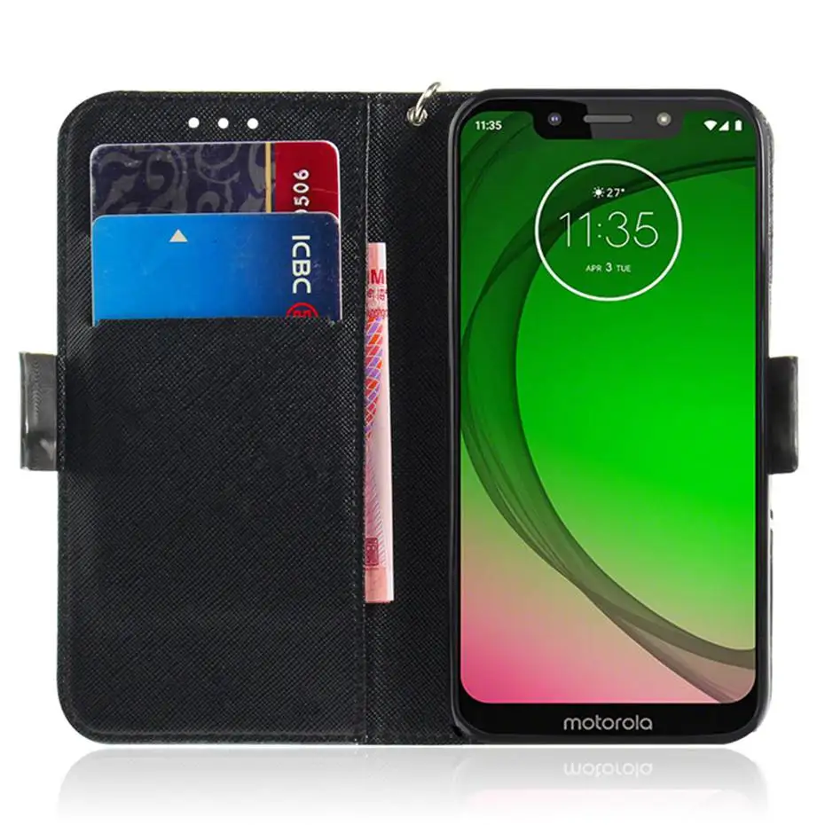 Чехол книжка для Moto G7 Play Power кожаный чехол бумажник Motorola Plus Fundas Capa с отделением