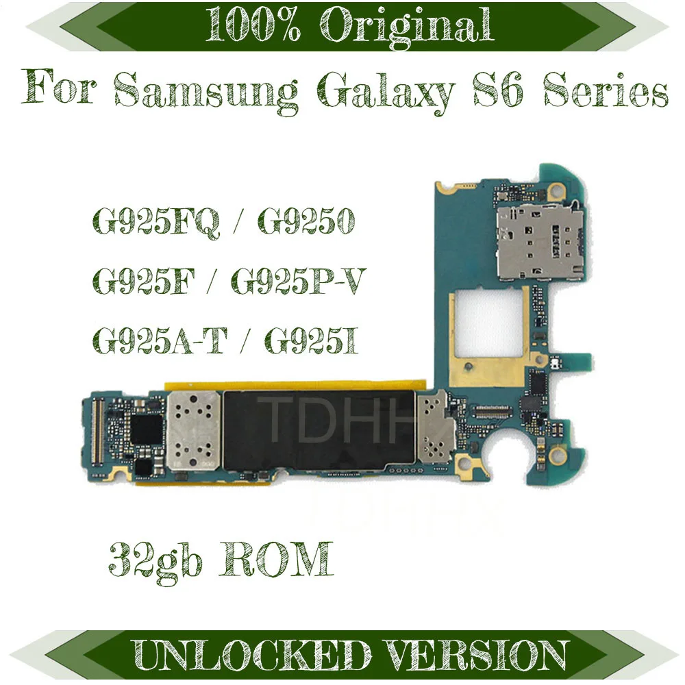 Оригинальная материнская плата разблокирована для samsung Galaxy S6 G925F материнская плата с полным чипом материнская плата Версия ЕС