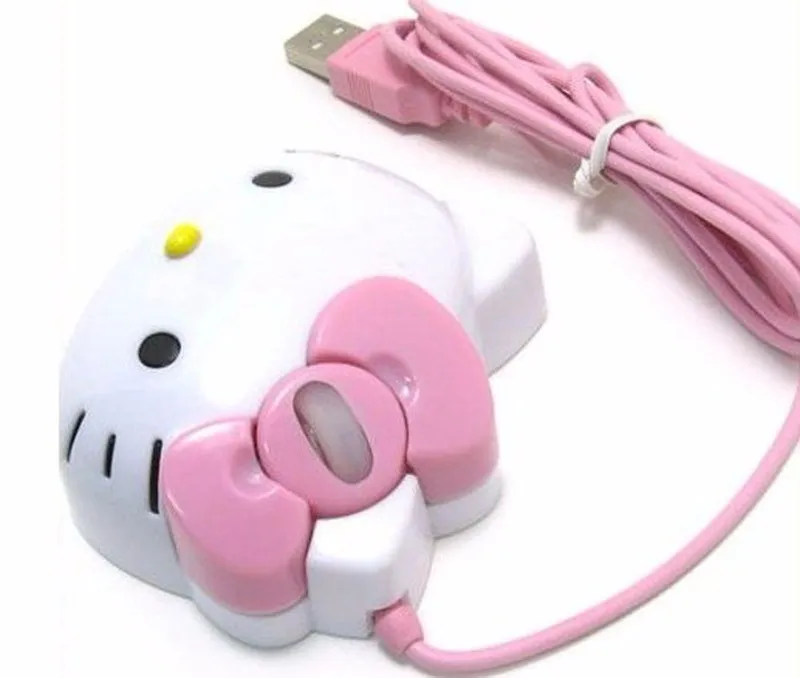 Дропшиппинг 3D мультяшная hello kitty проводная мышь USB 2,0 Pro розовая Милая игровая мышь оптические мыши для компьютера PC Детские мыши для девочек
