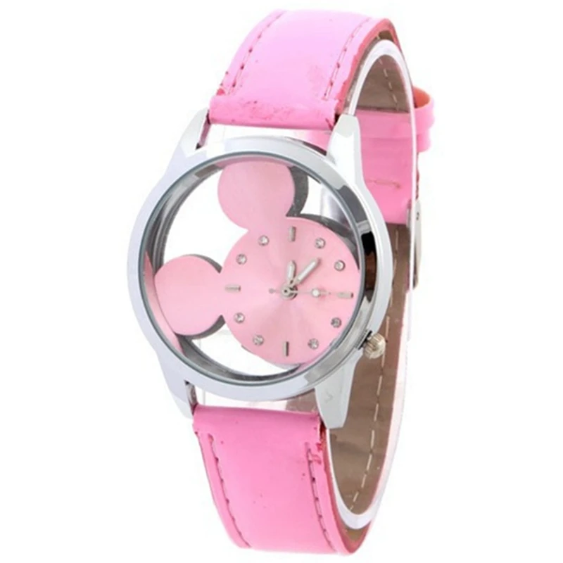 

Pink Kids Mouse Watches Cartoon Rhinestone Baby Clocks Girls Dress Saats Fashion Kawaii Boy Cute 2020 Montre Femme Relojes Mujer