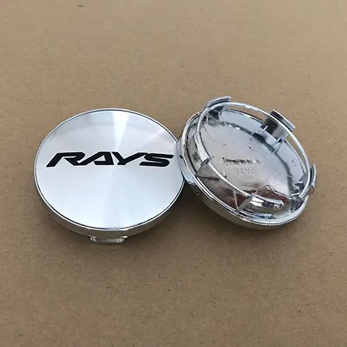 Silver rays KOM POWER 4 шт. 58 мм колеса кепки бренды Tapones Ruedas крышка s лучи Эмблема колеса Центр крышка наклейка с лучами для крышка ступицы колеса крышка s - Цвет: Silver rays