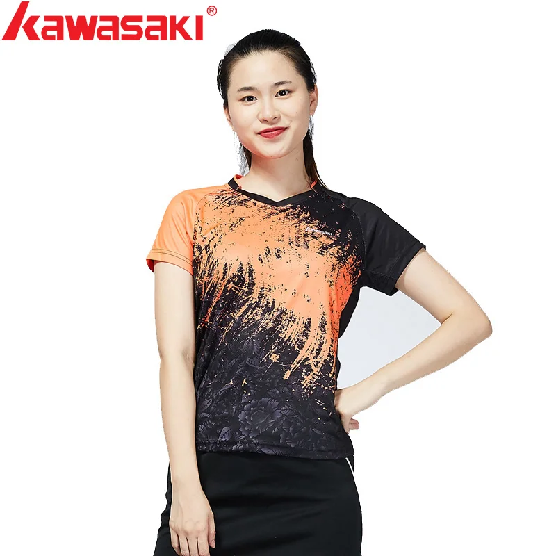 Бренд Kawasaki 2018 новая красная синяя одежда для бадминтона Спортивная рубашки