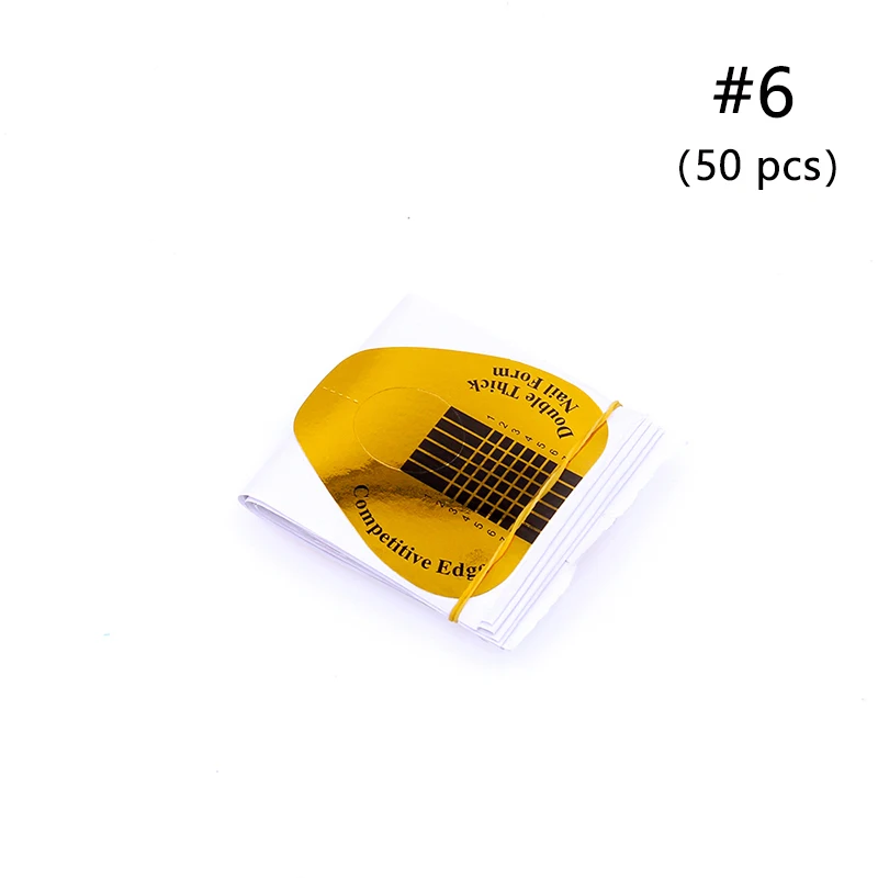 06 (50 pcs) Гель для наращивания ногтей, 3 цвета, полигель, строительный гель для пальцев, Удлинительный УФ-Гель-лак, формы для наращивания ногтей, лак для ногтей - Цвет: 06 (50 pcs)