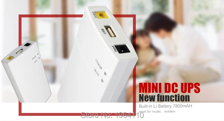 B300C Мини Портативный UPS 12V2_5A DC онлайн питание с литиевой батареей 7.8Ah макс 7 часов резервного копирования Tim для системы видеонаблюдения и модема