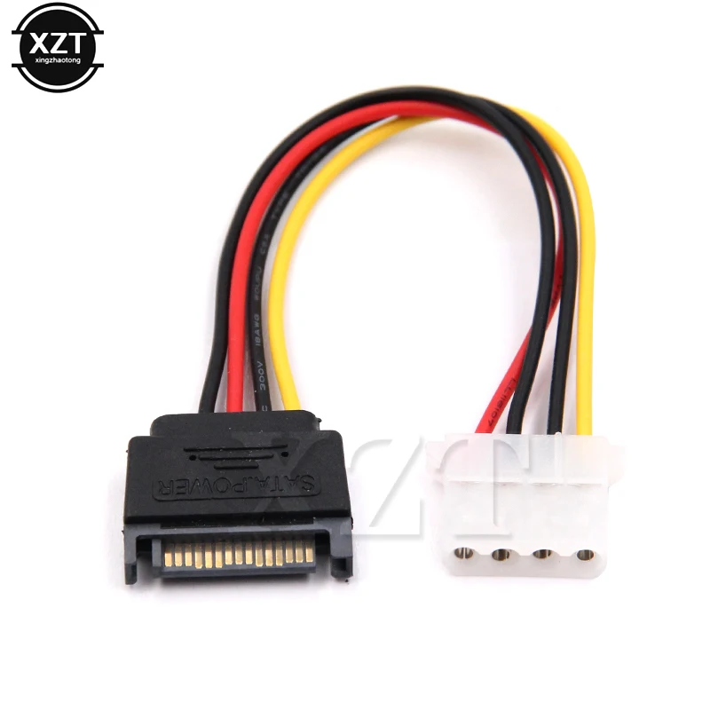Высококачественный 15 контактный SATA штекер на 4 Molex разъем IDE жесткий диск кабель
