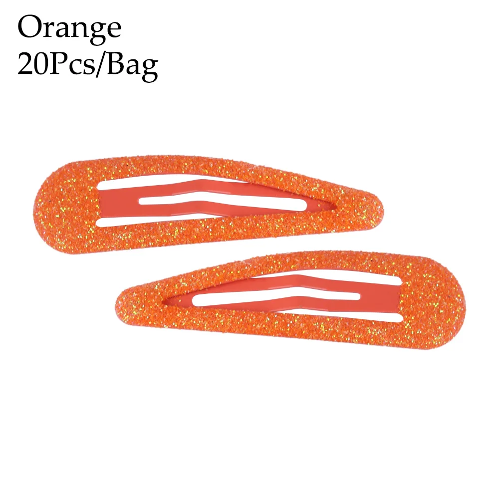 Orange 20 шт./компл. Для женщин Симпатичные металлический блеск шпильки оснастки заколки невидимки для волос для маленьких девочек заколки Головные уборы Инструменты для укладки волос аксессуары - Цвет: Orange