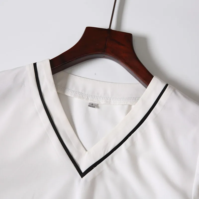 Naviu в Корейском стиле Стиль блузки женские 2019 Blusa Feminina Мода V образным вырезом