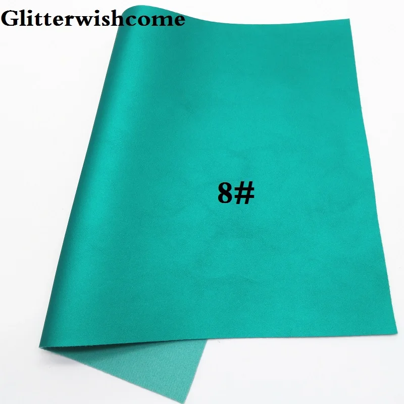 8 Glitterwishcome 21X29 см A4 размер винил для бантов Fluo металлик гладкая кожа ткань винил для бантов, GM015A - Цвет: 8