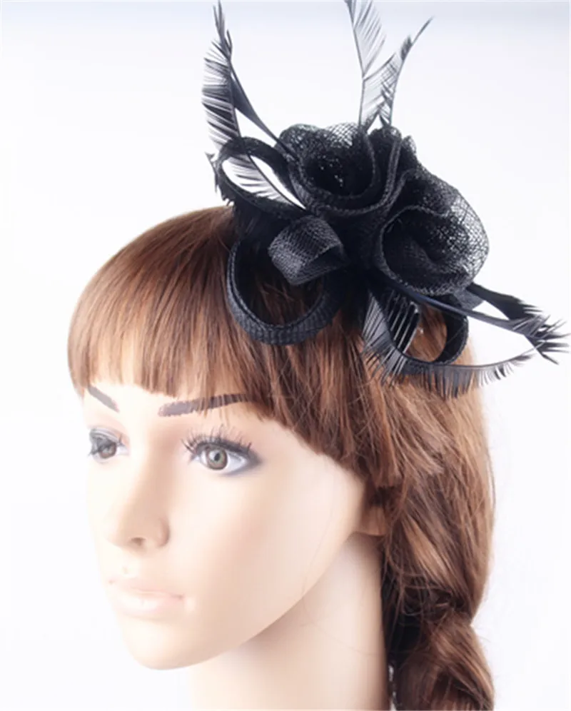 21 Цвета женские свадебные украшения для волос аксессуары Fascinator Sinamay и головной