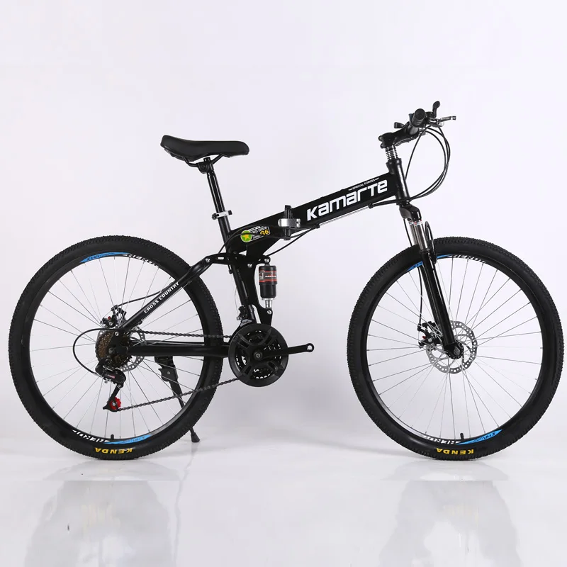 Spoke wheel black 26 дюймов складной горный велосипед 21 скорость двойные дисковые тормоза велосипед 6 ножей колеса и 3 ножа колеса Горный велосипед - Цвет: Spoke wheel black