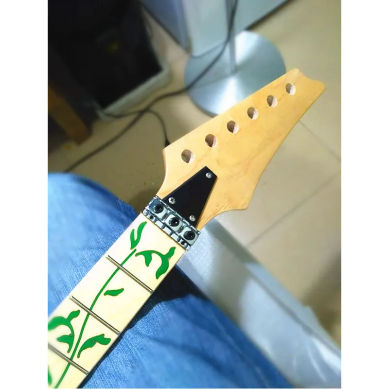 Disado 24 лада Кленовая электрическая гитара Гриф кленовый гриф инкрустация зеленый