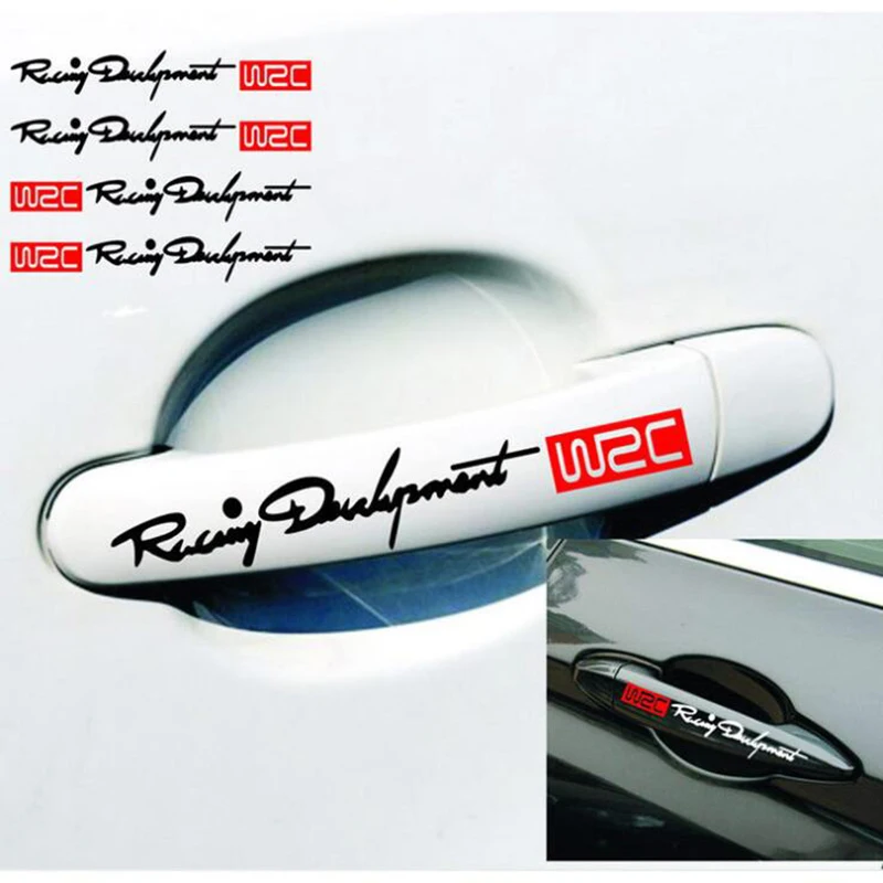 4Pcs Car Stickers WRC Handle Wrist sticker Rally Door Modified wrist handle Sticker Auto Products Accessories | Автомобили и