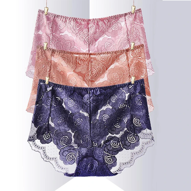 Женские трусики большого размера с высокой талией эластичные сексуальные