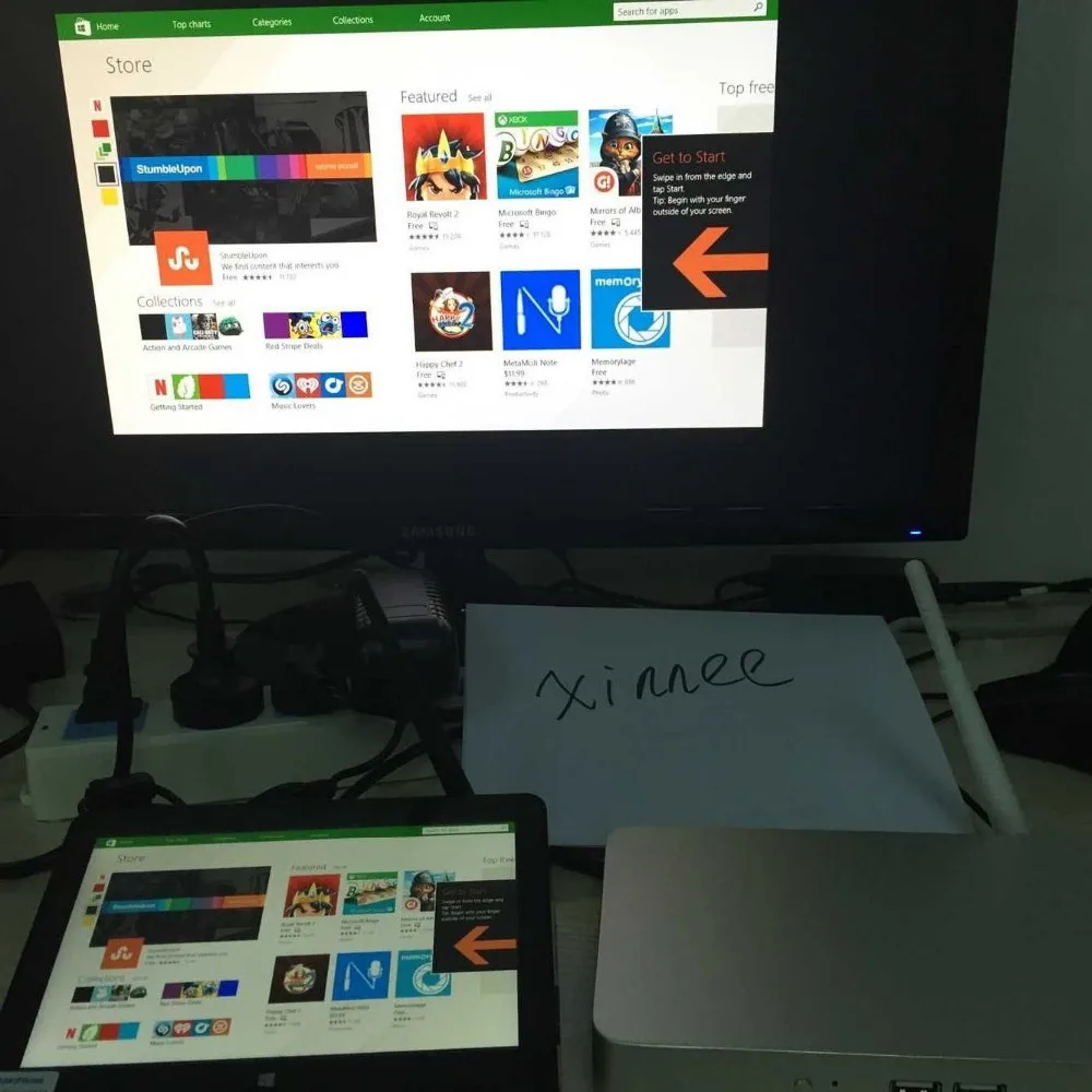 Pipo X8 Pro Windows10 и Android 5,1 Intel Z8350 четырехъядерный процессор с двойной загрузкой ОС Intel Z8350 четырехъядерный Мини ПК " планшет мини ПК ТВ коробка