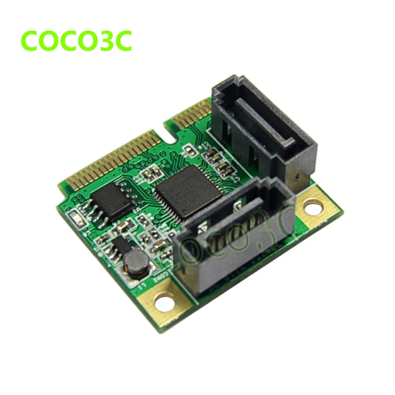 RAID 2 порта SATA 3 0 mini PCIe контроллер карты PCI e к двойному III 6 ГБ конвертер + RAID0 RAID1 JOBD