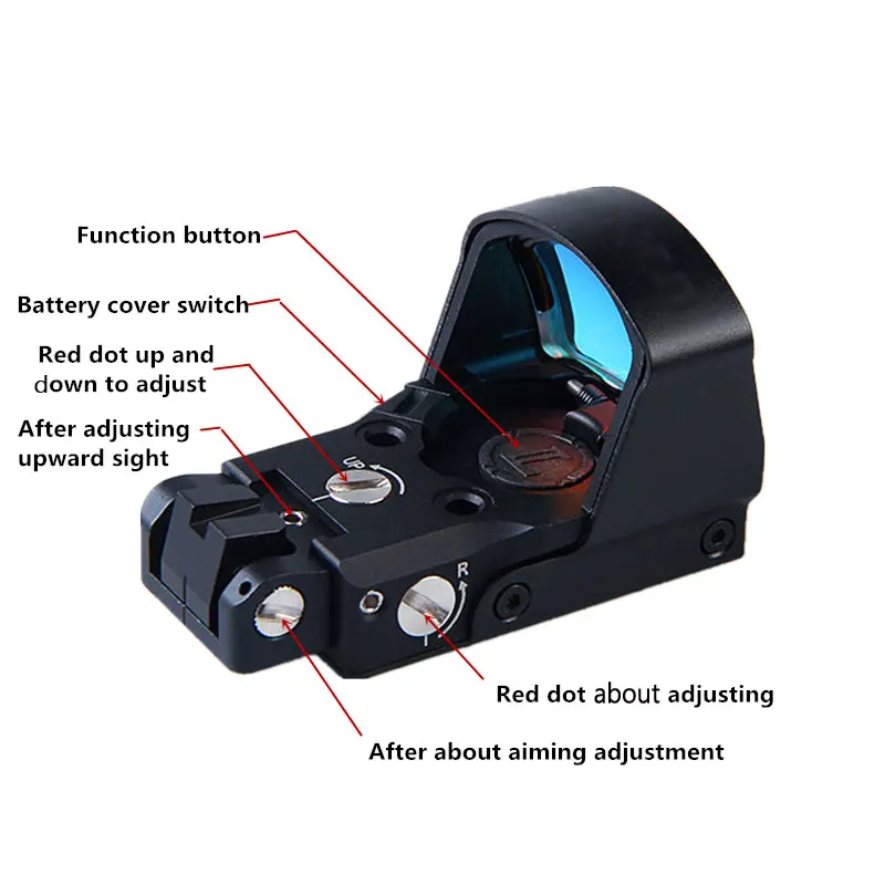 DP PRO Красный точка зрения высокого качества рефлекторный широкое поле с 1911 & 1913