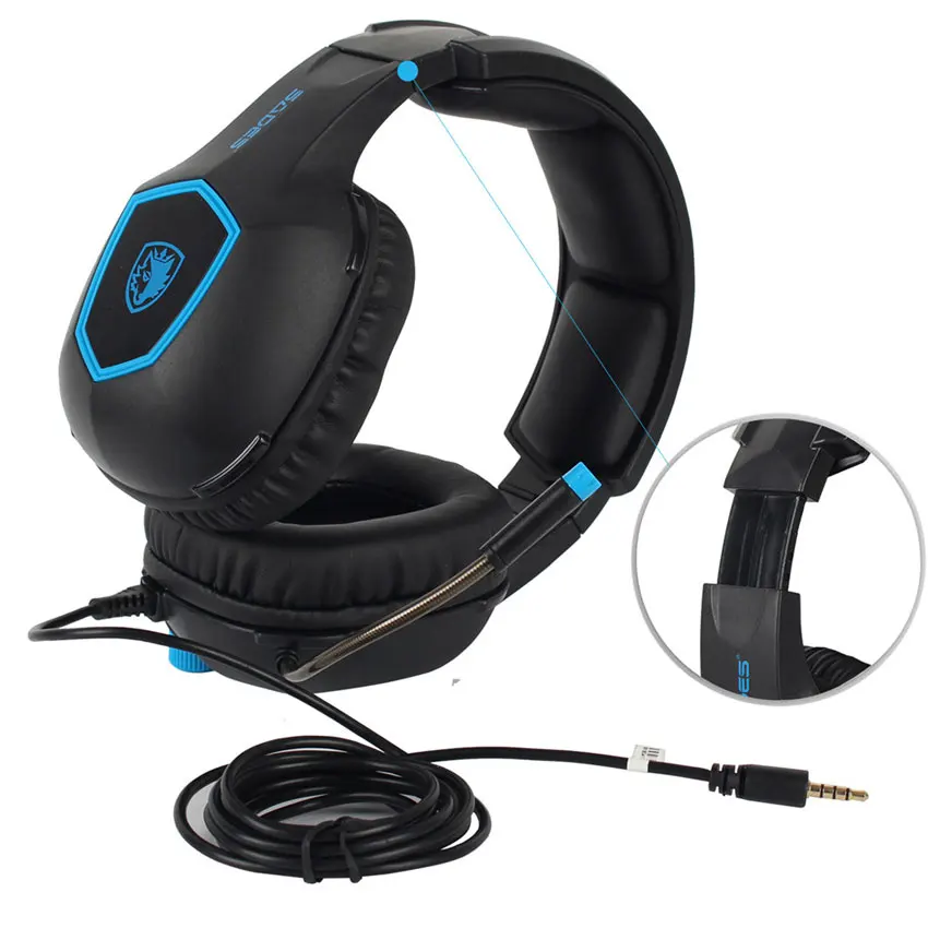 SADES SA818 шлем PS4 Игровые наушники с микрофоном камуфляжной расцветкой и