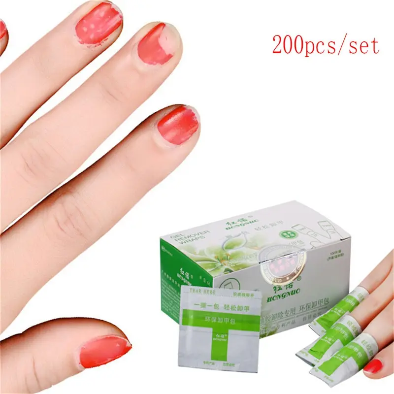 Инструменты для удаления ногтей 200 шт./упак. снятия лака Обертывания гель лак