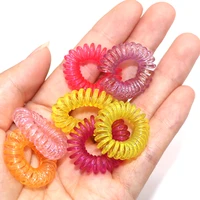1020PCS Elastic Silicone Rubber Band Spring Gum Hairband Hair Accessories Scrunchy Ornaments Elastic Hair Bands Telephone Wire