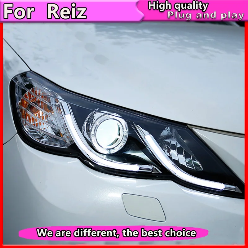 Автомобильные фары для Toyota Reiz светодиодный 2010 2013 reiz Mark X светодиодная фара drl H7 hid