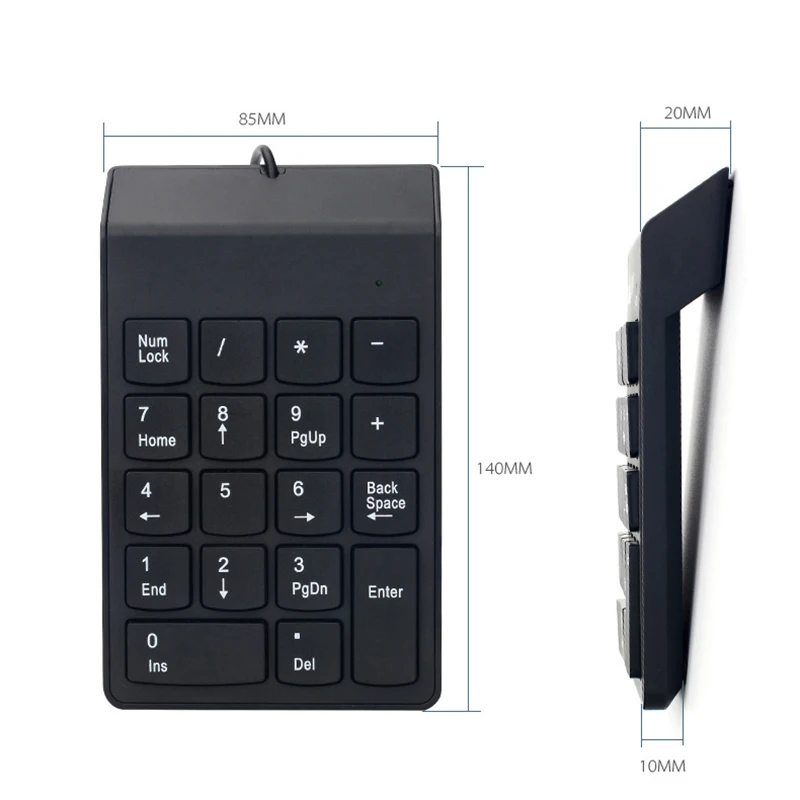 Проводная USB цифровая клавиатура тонкая мини с цифрами 18 клавиш для iMac/Mac Pro/MacBook