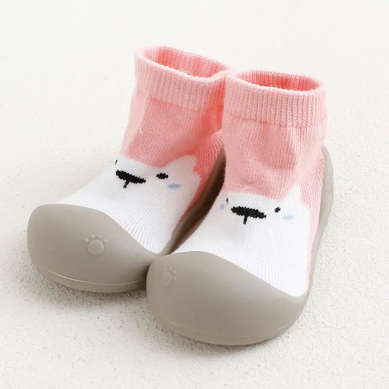 KiDaDndy/детские носки для малышей 0-3 лет, Нескользящие, с рисунком Cyre, с полосатым носком, с резиновой подошвой, для маленьких мальчиков и девочек