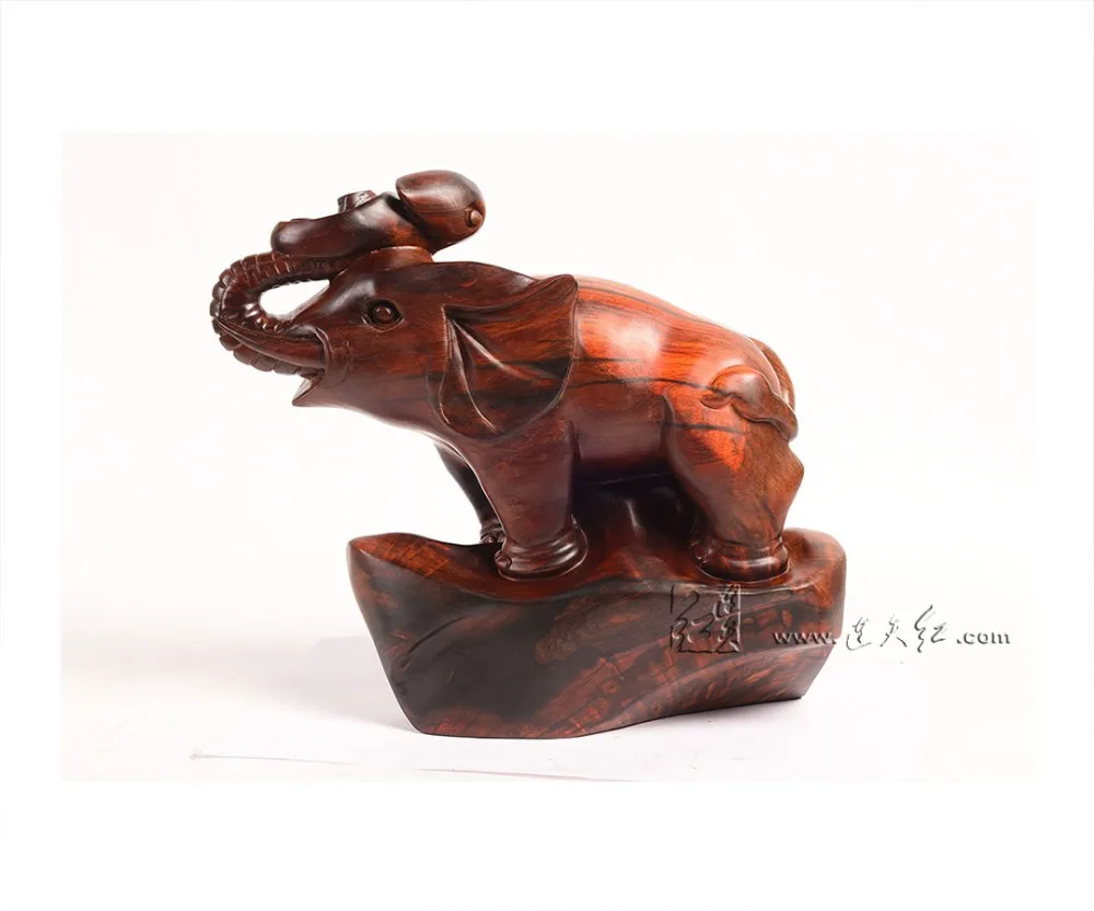 Китайская классическая резьба по дереву Искусство ремесла слон символ удачи