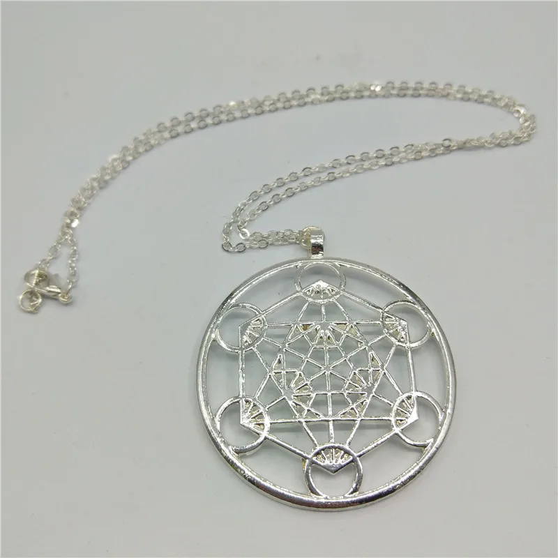 Новые кулоны Metatron's Cube посеребренные ожерелья и подвески для женщин модные