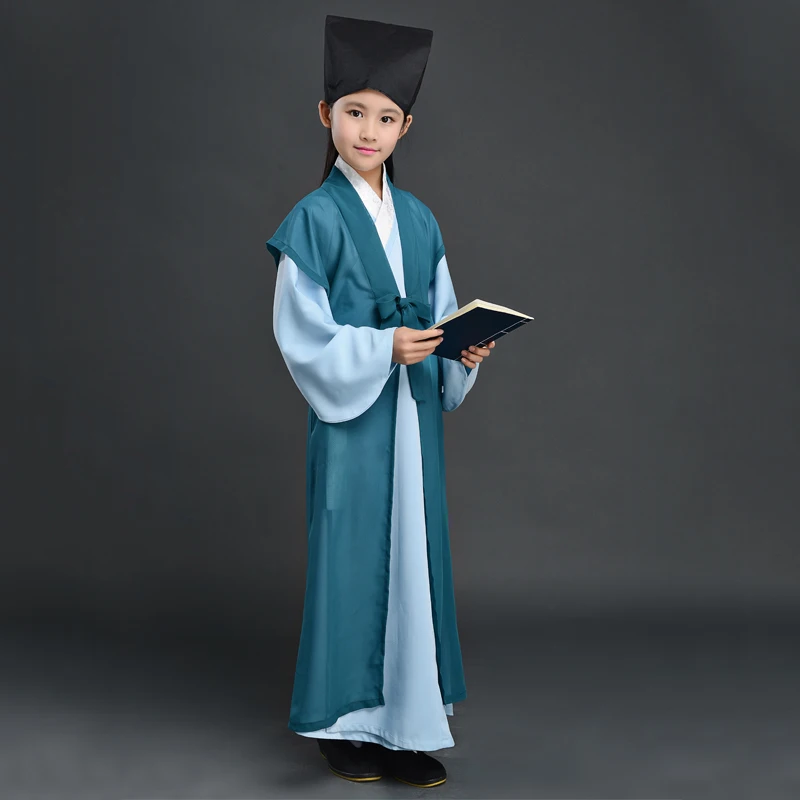 Фото Детские костюмы новый стиль книга ханьфу детские одежда для шоу мальчиков с