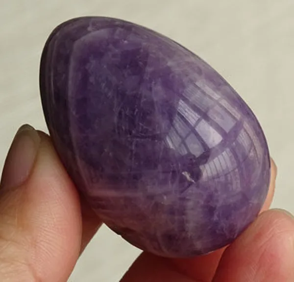

Natural amethyst with stone egg hand pieces dream crystal egg dove
