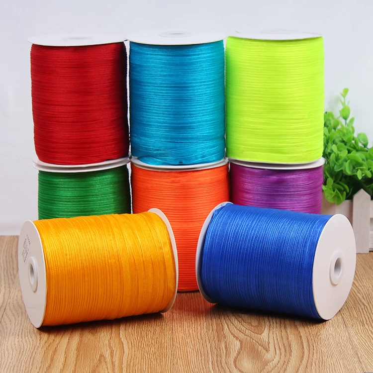 

Hot sale 6mm (10 meters/lot) Organza Nylon Silk Satin Ribbon For Sewing Wedding Party Handmade Decoration Webbing Gift Packing