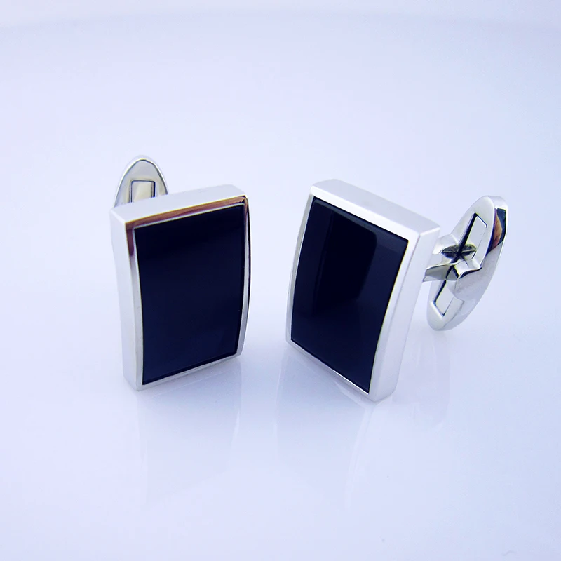 KFLK Роскошные Популярные запонки для рубашки мужчин брендовые черные высшее